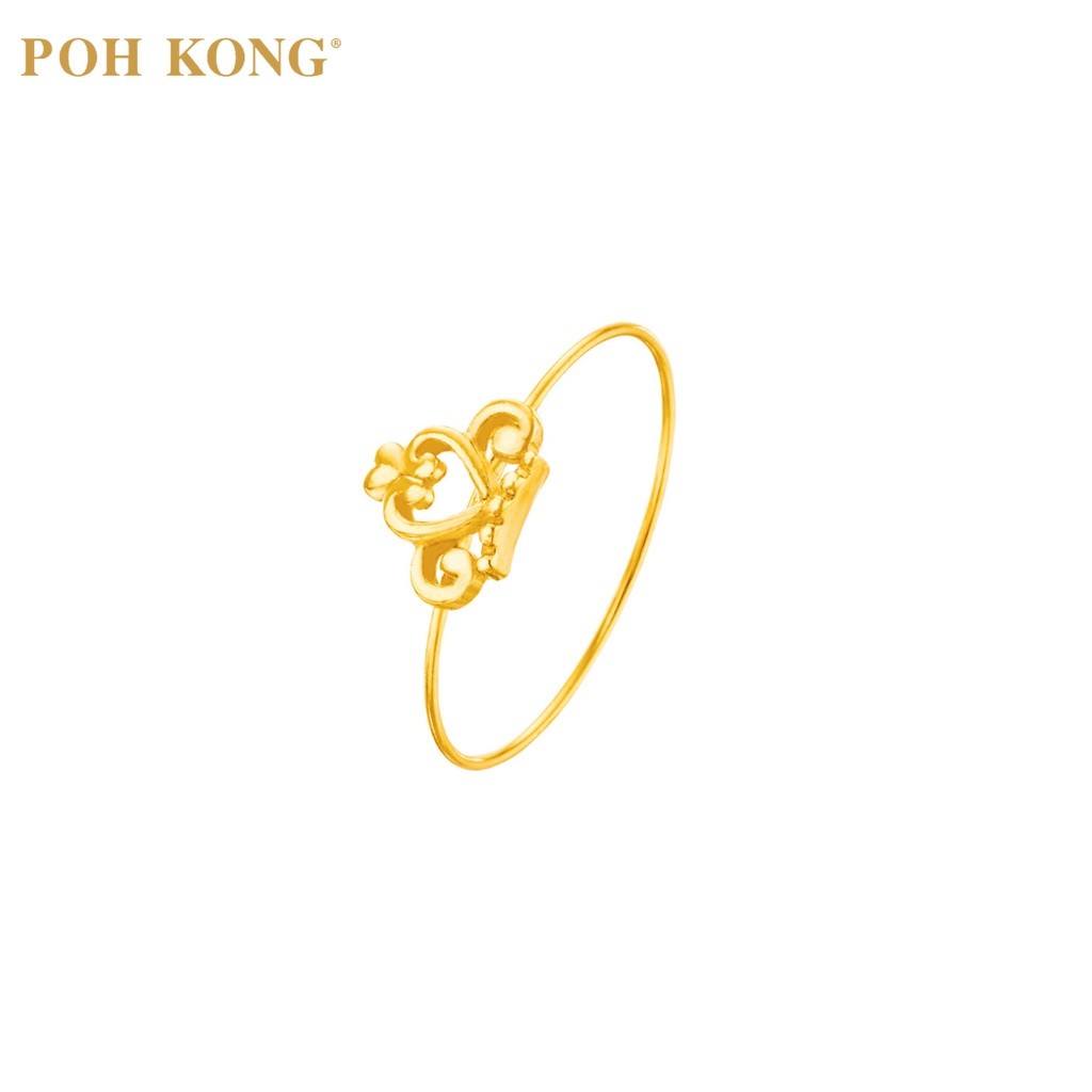 POH KONG 916/22K Gold Crown Minimalist Mini Ring
