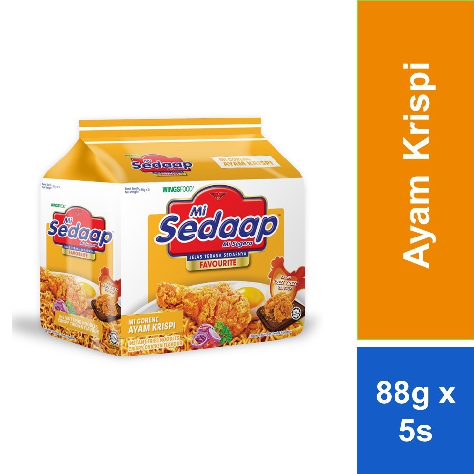 MI SEDAAP? Goreng Ayam Krispi 88g x 5 Packs (Halal)