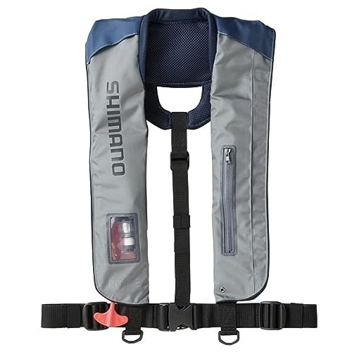 SHIMANO Life Jacket Fishing Adult Raft Air Jacket Shoulder Type Cherry Blossom Mark Certified by the Ministry of Land, Infrastructure, Transport and Tourism Manual/Automatic Inflatable VF-051K [Direct From JAPAN]