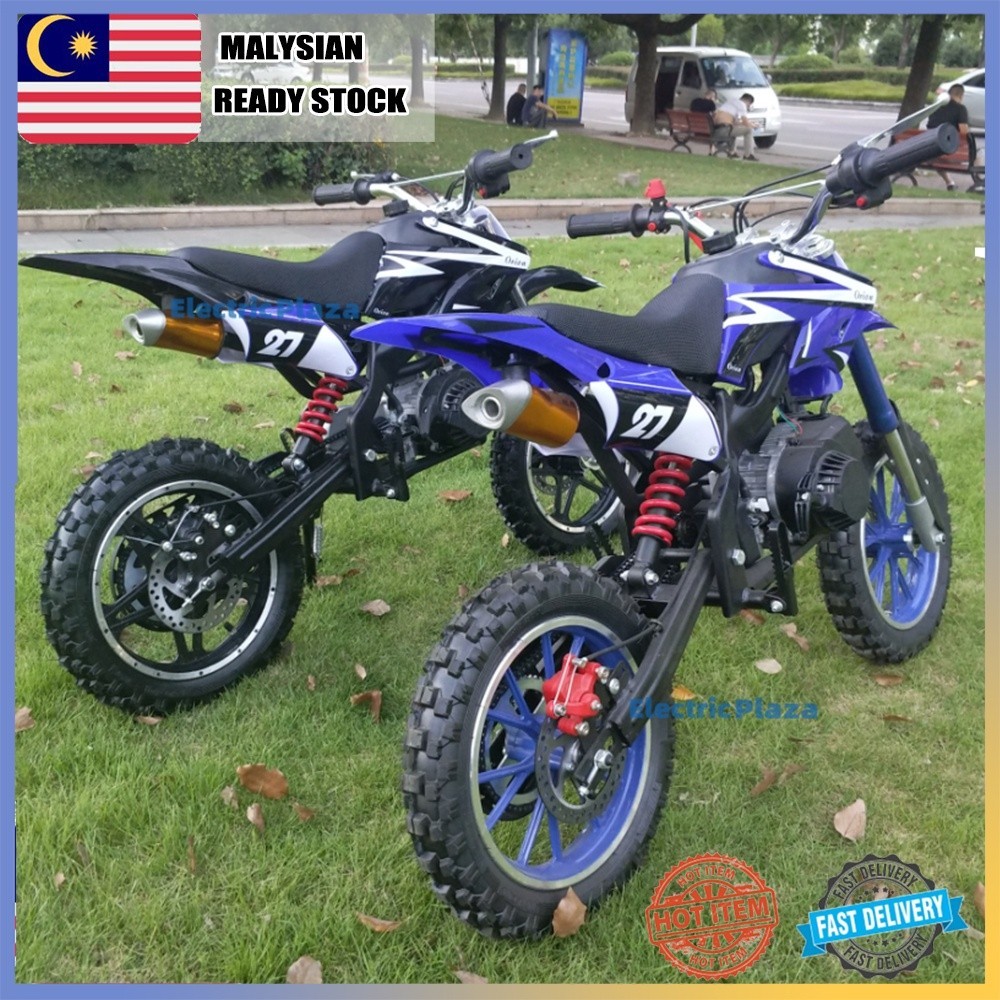 【??Ready Stock】?49CC Motorbike Mini Dirt Bike 2-Stroke Racing car 49CC motorcycle mini kids with gasoline motorcross