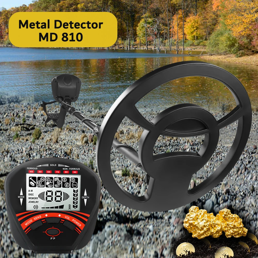 MD810 Underground Metal Detector Gold Digger Treasure Hunter Professional Detecting Equipment 10" Waterproof IP68 Sea