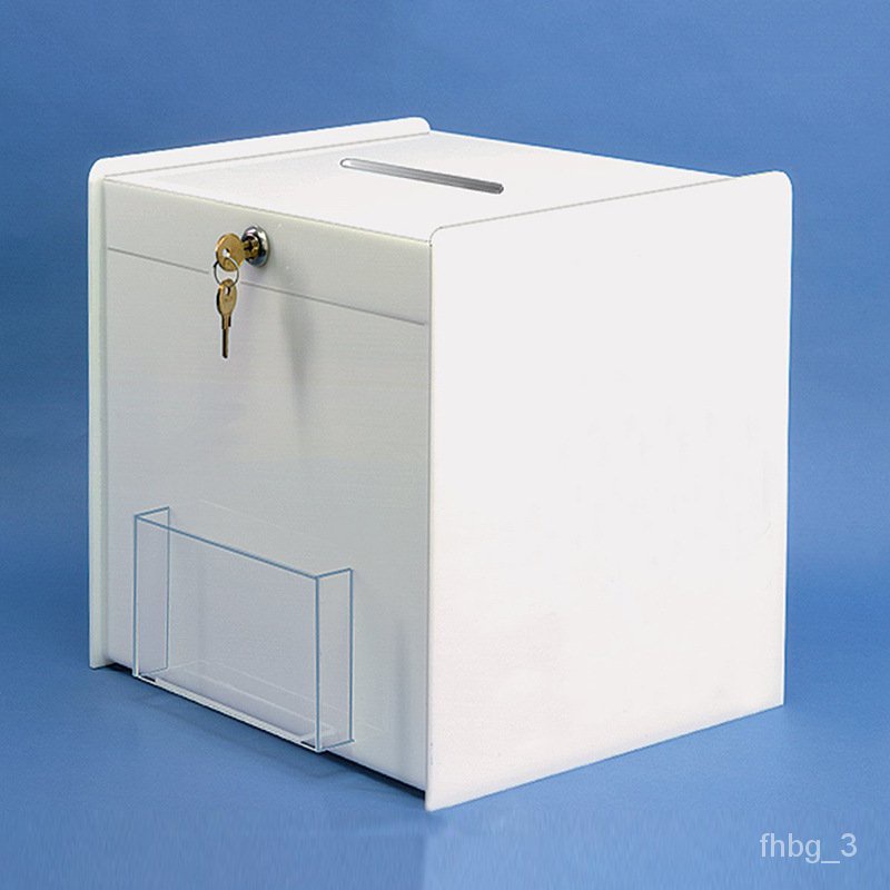 Get gifts/QShenzhen Factory Direct Sales Acrylic Square Fair Ballot Box Plexiglass Mailbox Charity Box