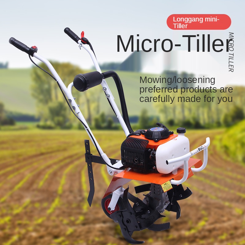 Four Stroke Gasoline Micro Cultivator Agricultural Rotary Scarifier Tiller Ditching and Weeding Machine Farm Machinery