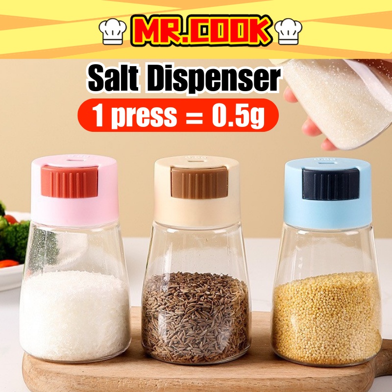 [MR.COOK] 0.5g Salt Dispenser Seasoning Bottle Spice Sugar Pepper Garam Botol Auto Dispenser Salt Press Bottle