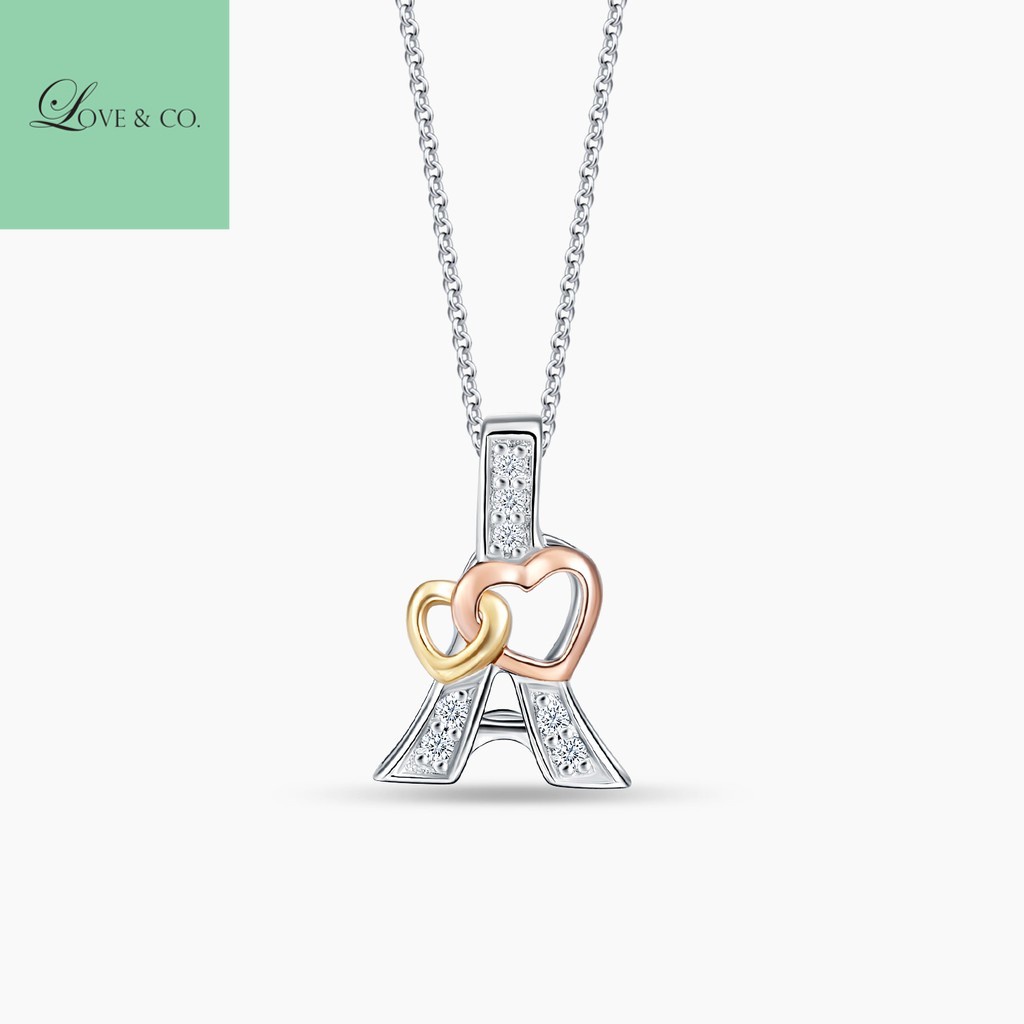 Love & Co. Love Eiffel Tower Diamond Necklace