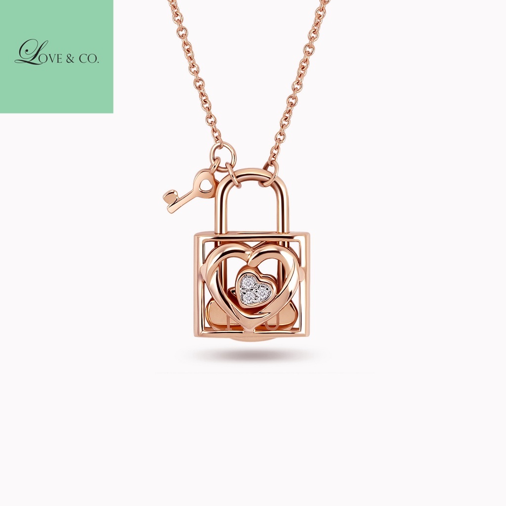 Love & Co. LVC Cheri 14K Rose Gold Pendant Necklace - Heart