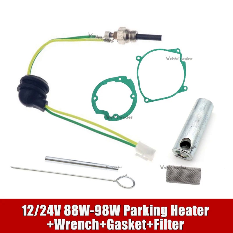 12V/24V Car Heater Burner Motor Gaskets Strainers Glow Plug Wrench For 2kw 5kw Autonomous Truck Cab Heater Air Parking