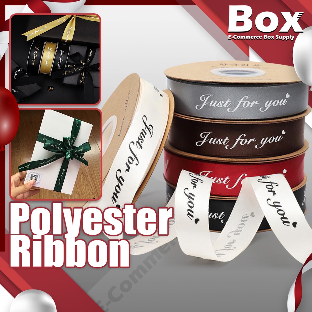 (45M) 10mm/25mm ???? ??? ??? Satin Ribbon Reben Just For You DIY Gift Birthday Wrapping Flower