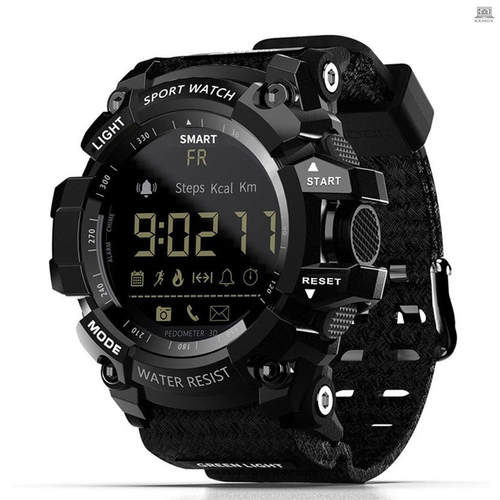 LOKMAT MK16 Smart Watch Military Army Rugged Men Women Watch 12-months Battery Life IP67 / 5ATM Waterproof EL Luminous Sports BT Smartwatch Pedometer Activity Fitness Tracker Remote Camera Alarm Week Date Wristwatch  Tolomall