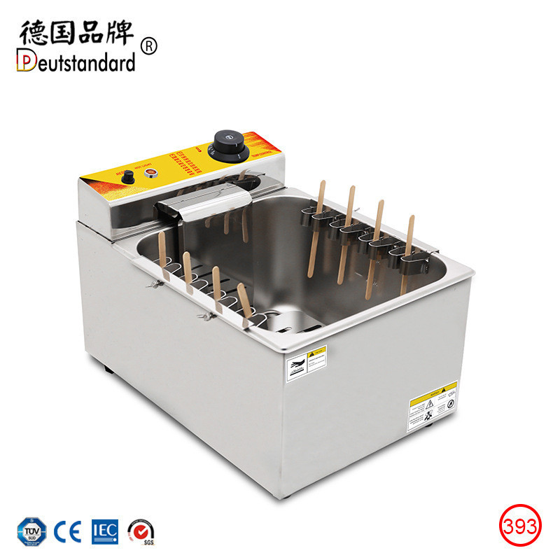 ST#🌳Frying Pan Cheese Hotdog Maker Popcorn Cheese Hot Dog Frying Pan Fried Hot Dog Stick Brushed Cheese BG-HD Deep-Fried