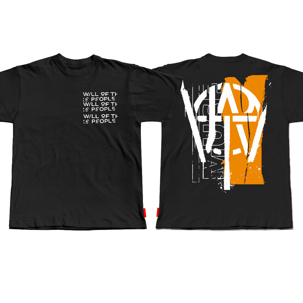 [Ready Stock XS-9XL] MUSE Will of The People Orange Stencil plus size big size tshirt cotton