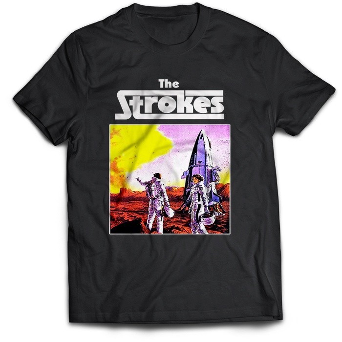 The Strokes Rocket Graphic Design Tshirt Baju Lelaki Plus size- 100% Fullycomb Cotton