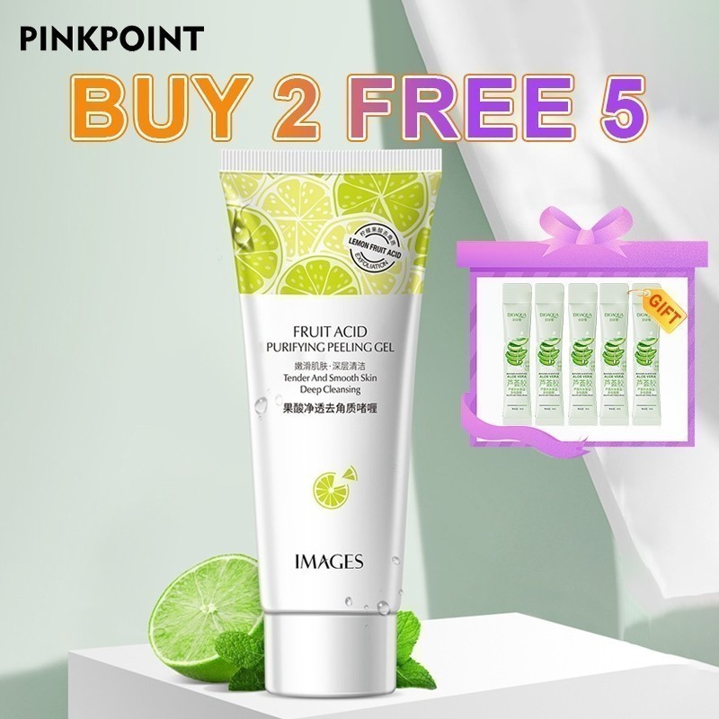 Images Advanced Fruit Acid Exfoliation Facial Scrub Deep Cleansing Peeling Gel Remove Dead Skin Blackhead