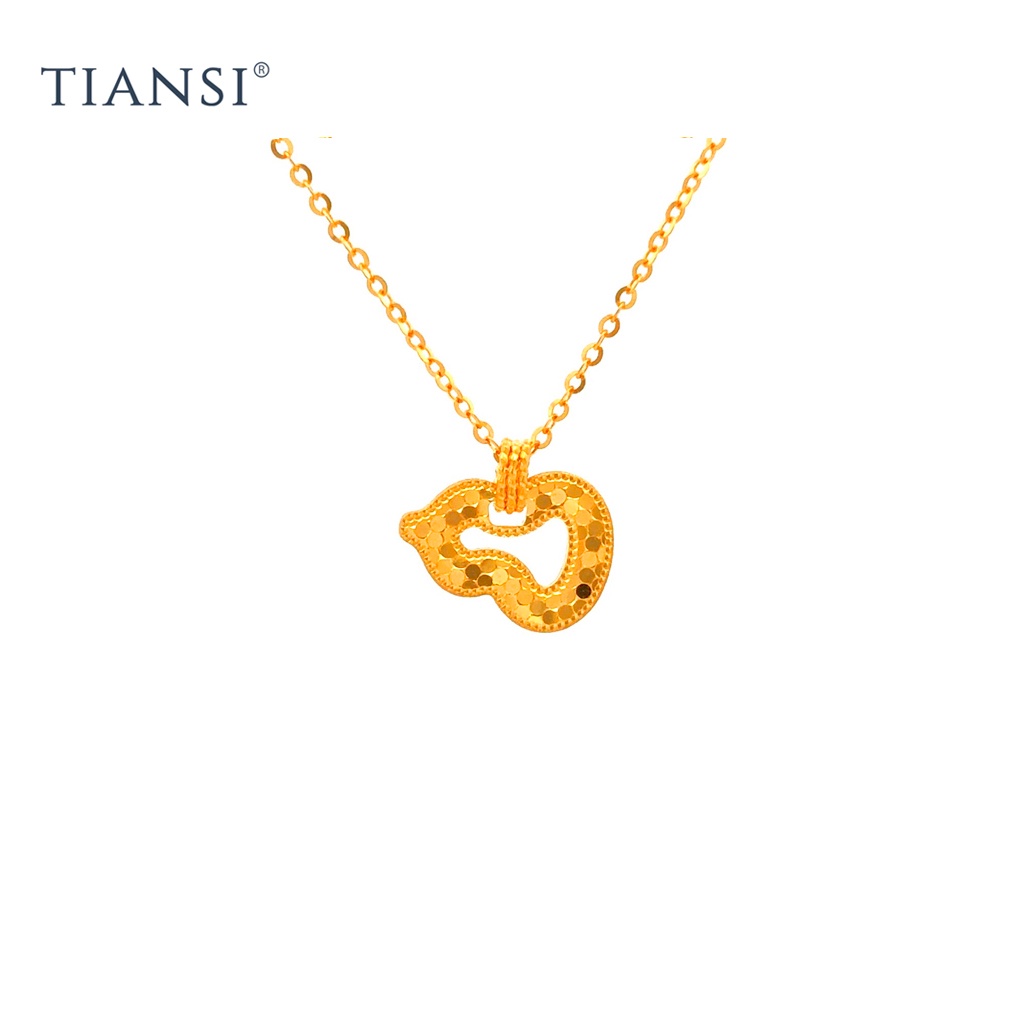 TIANSI 916 (22K) GOLD GOURD HONEYCOMB NECKLACE 葫芦蜜蜂窝套链 Rantai Leher Emas