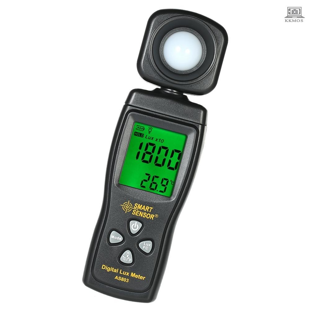 SMART SENSOR Mini Digital Lux Meter LCD Display Handheld Illuminometer Luminometer Photometer Luxmeter Light Meter 0-200000 Lux  Tolomall