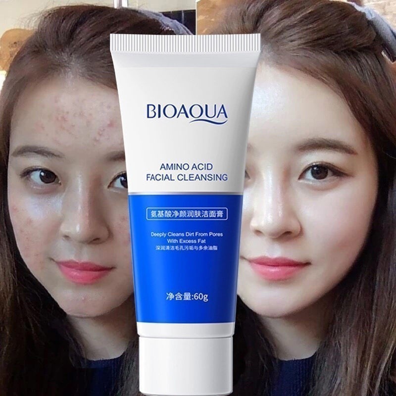 BIOAQUA Whitening Facial Cleanser Brightening Dark Skin Deep Cleaning Oil Control Hydrating 60g