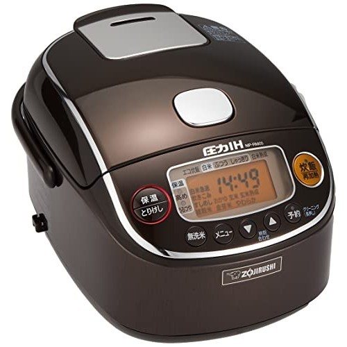 Direct from Japan Zojirushi Rice Cooker 3 Go Pressure IH Type Extreme Cooking Black Thick Pot Heat Preservation 30 Hours Brown NP-RM05-TA