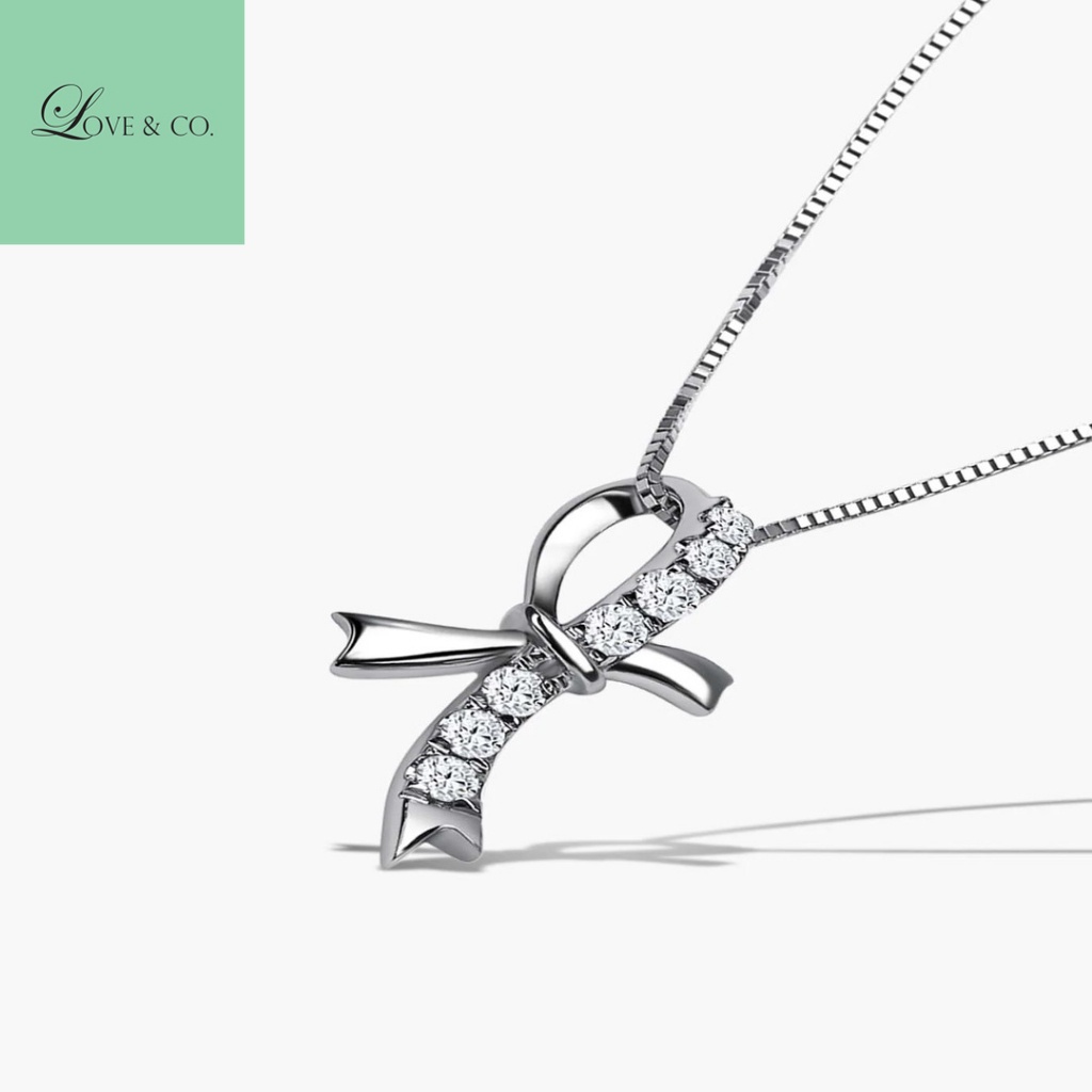 Love & Co. LVC Noeud Le Ruban Diamond Pendant