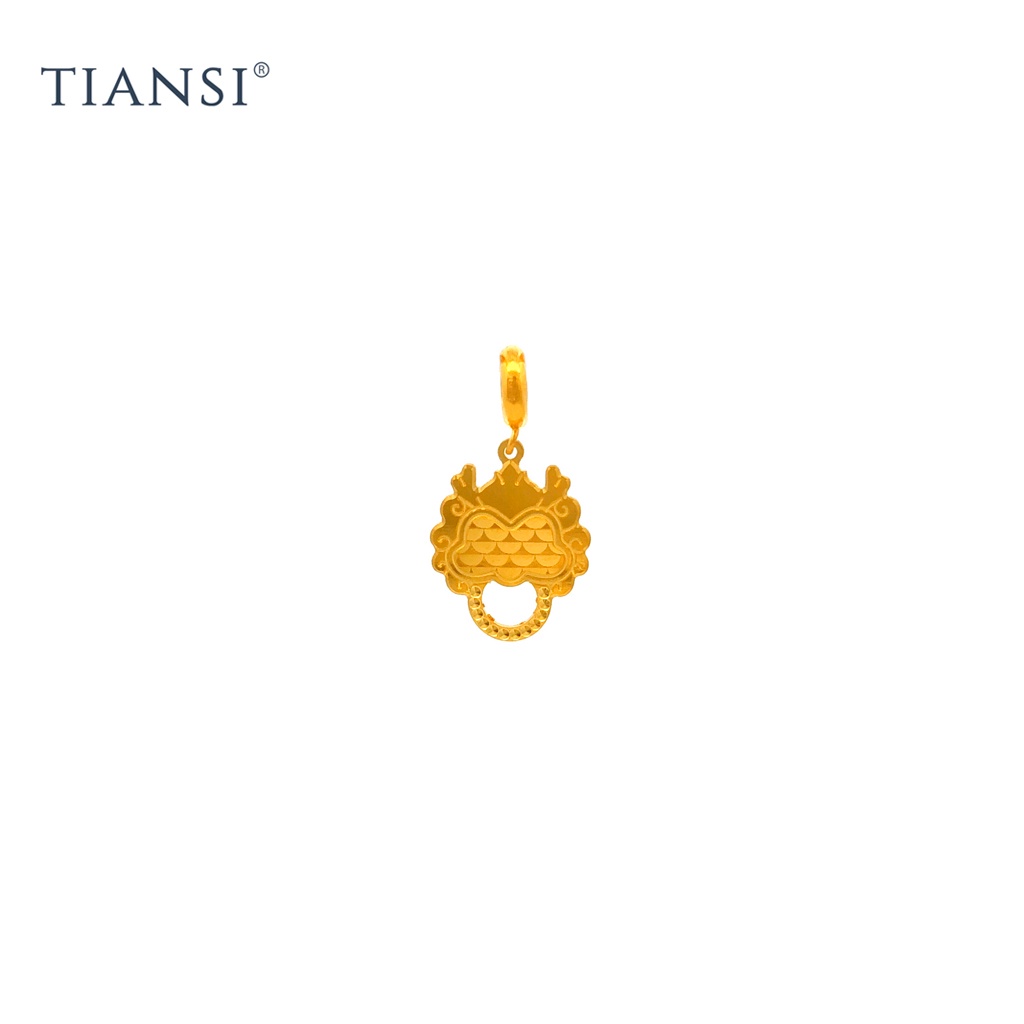 TIANSI 916(22K) GOLD HONEYBEE DRAGON PENDANT 蜜蜂窝龙吊坠 Loket Emas