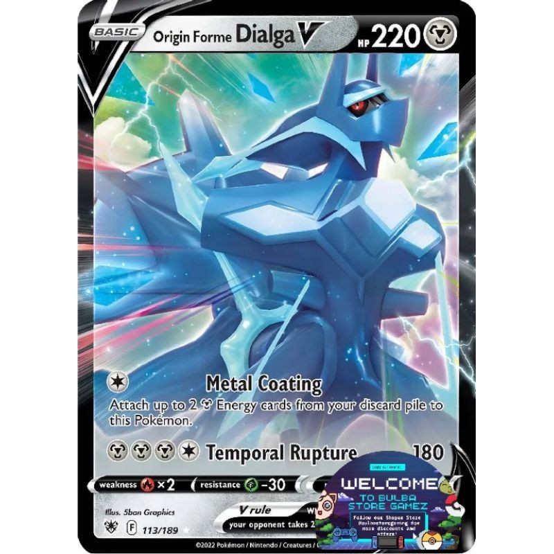 Origin Forme Dialga V 113/189 SWSH10 Astral Radiance Ultra Rare Pokémon TCG Card Game Sword & Shield Original