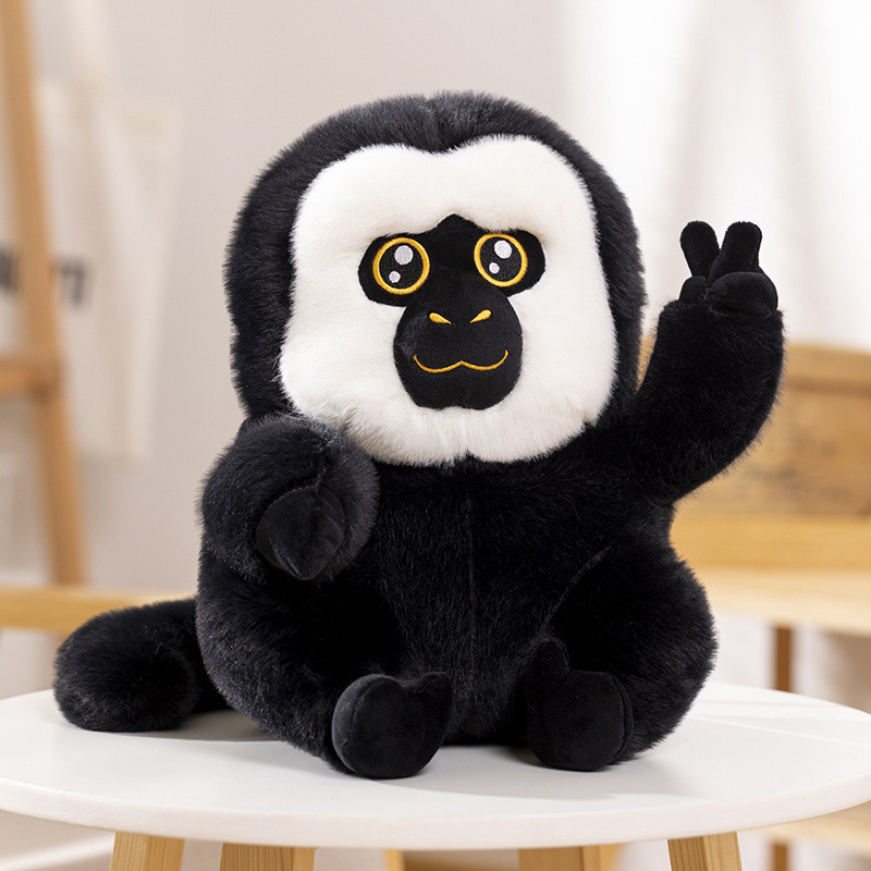 AT#Online Celebrity White Face Monkey Plush Toy Zoo Gorilla Souvenir Fruit Monkey Doll Gift for Children B3LS