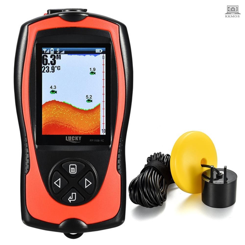 LUCKY FF1108-1CT Portable Fish Finder 100M/300FT Depth Fish Alarm Wired Fish Detector Tolomall