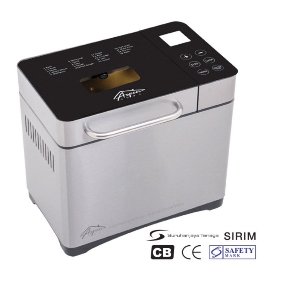 Aspen Home Supreme Bread Maker with Ice Cream Maker 面包与冰淇淋制作机 / Mesin Pembuat Roti dan Ais Krim (Cosway)