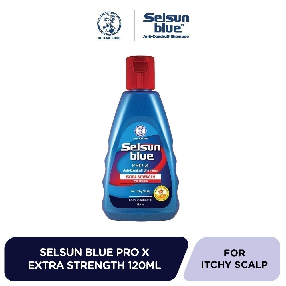 Selsun Blue Pro Extra Strength Anti-Dandruff Shampoo 120ml [Anti-Dandruff/ Superior Moisturizing/ Soothe Itchy Scalp]