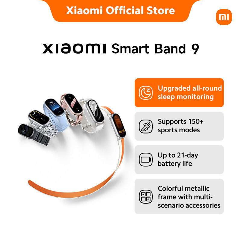 [New]Xiaomi Smart Band 9 1.62'' AMOLED display/Colorful metallic frame