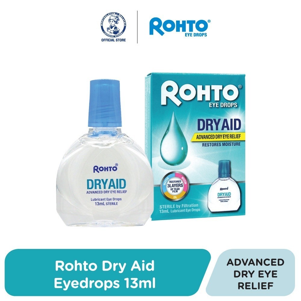 Rohto Dry Aid Eye Drops 13ml [Restore Moisture/ Moisturizing/ Relief Dry Eyes]