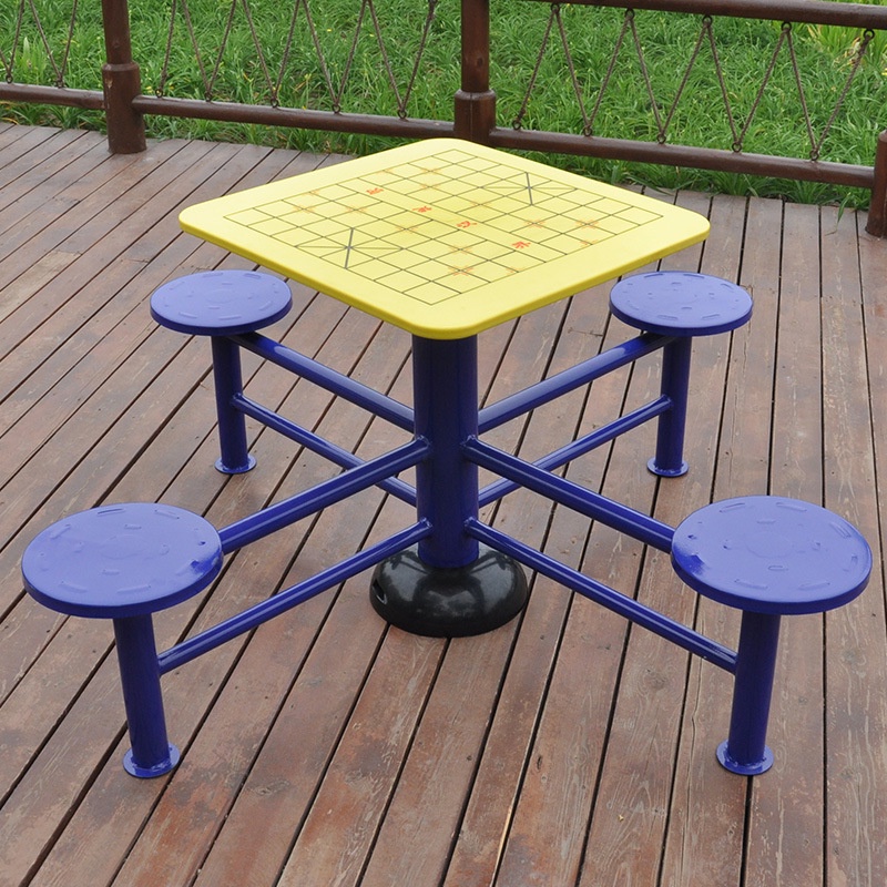 Get 7% coupon+gift】unity Fitness Equipment Outdoor Chess Table for the Elderly Park Chess Table Anti-Theft Chessboard Ta