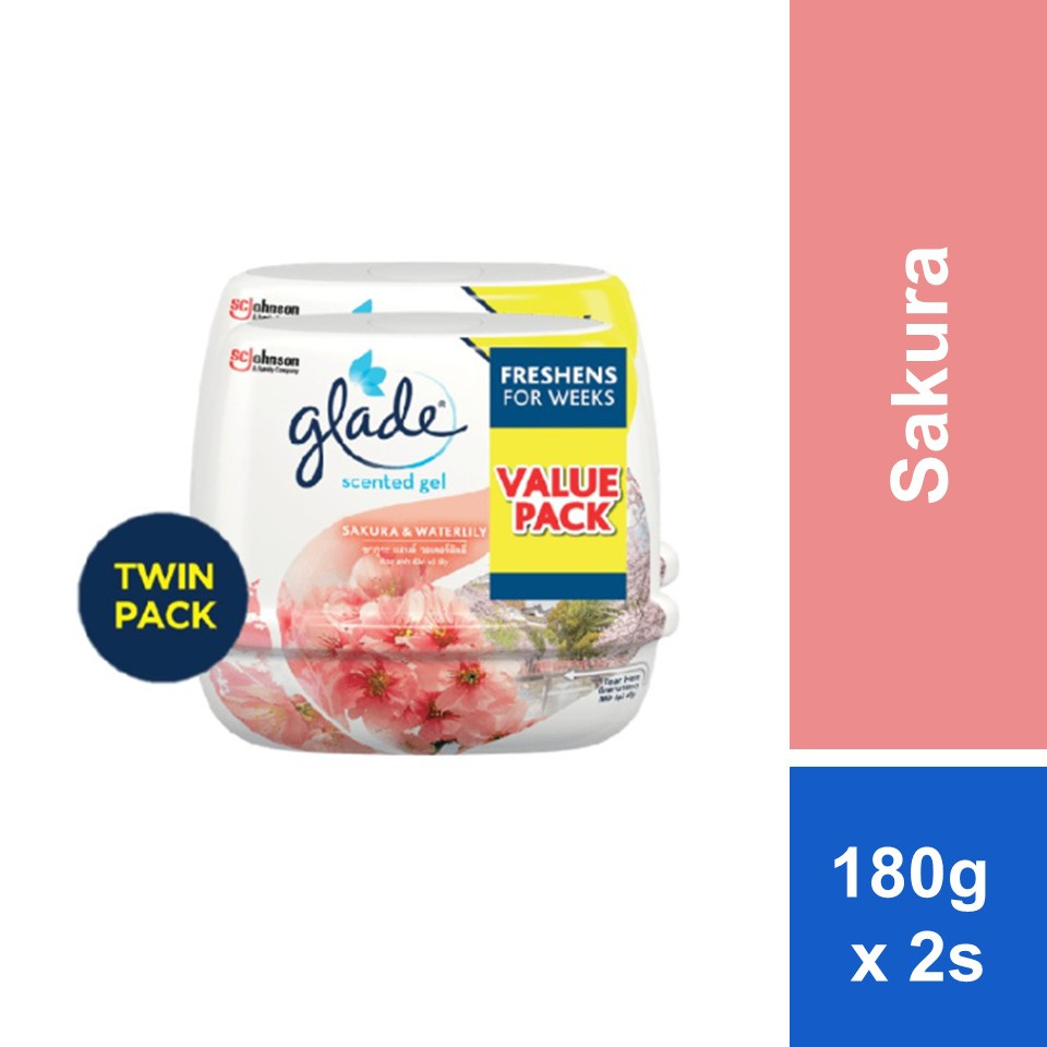 Glade Scented Gel Sakura (180g) [Twin Pack]