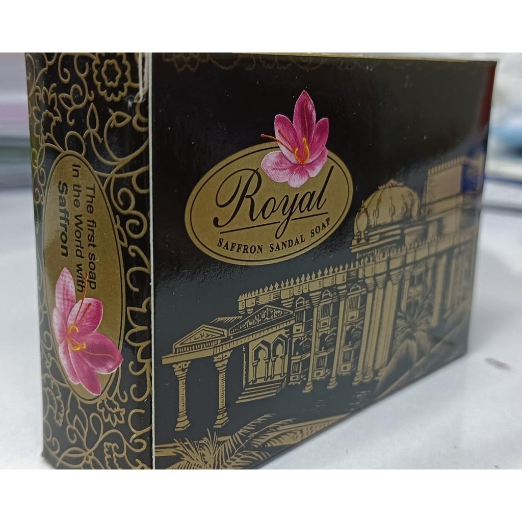 ROYAL SAFFRON SANDAL SOAP / ROYAL SAFFRON SOAP / NO.1 QUALITY OF BODY WASH SOAP / 75 GM