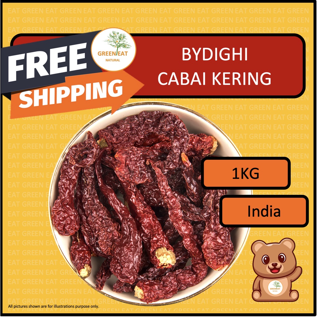 Cabai Kering / Dried Chili (Bydighi) 辣椒干 800g (+/-)