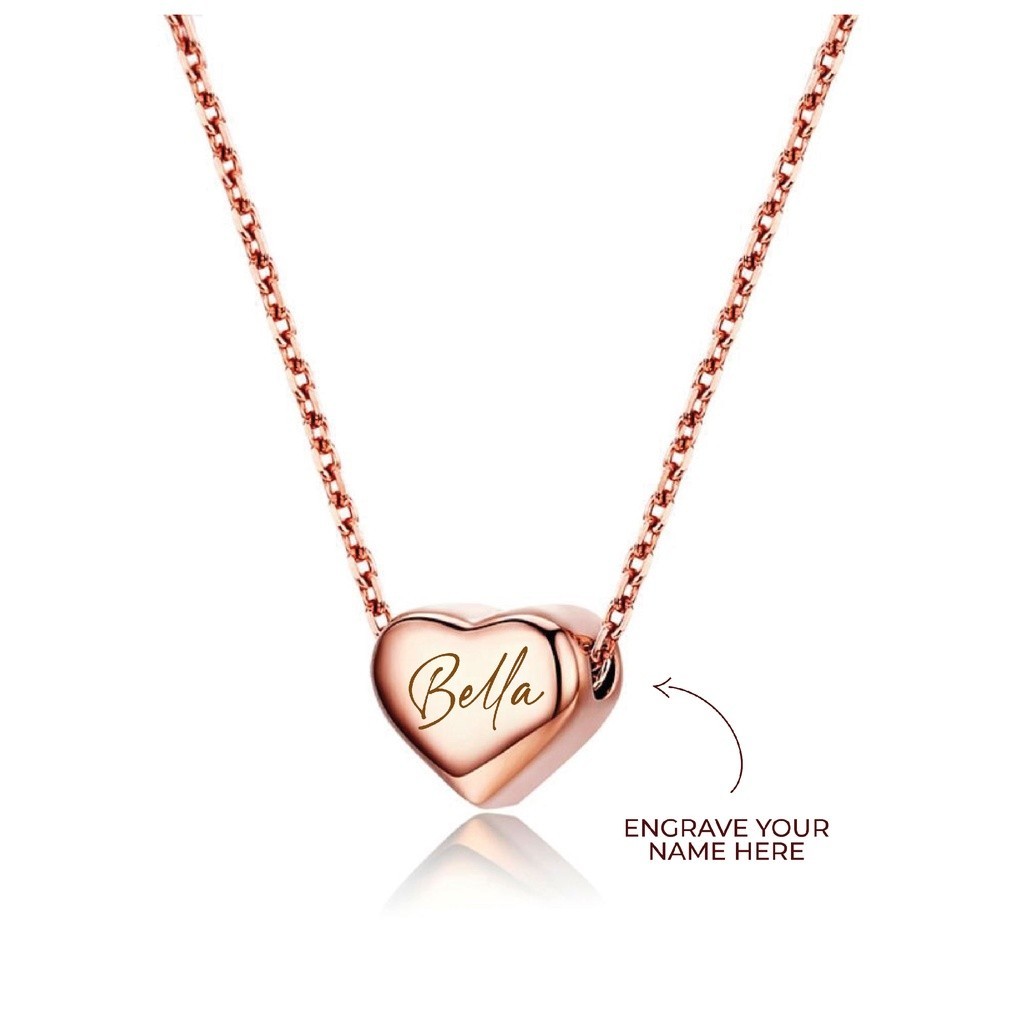 CELOVIS Amora Love Heart Pendant in Rose Gold Chain Necklace