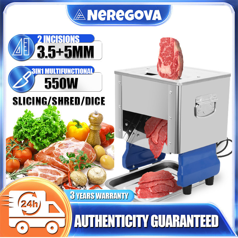 24 Hours Delivery🚚 Meat Slicer Machine/Electric Vegetable Cutter/3.5mm+5mm Meat Mincer Machine