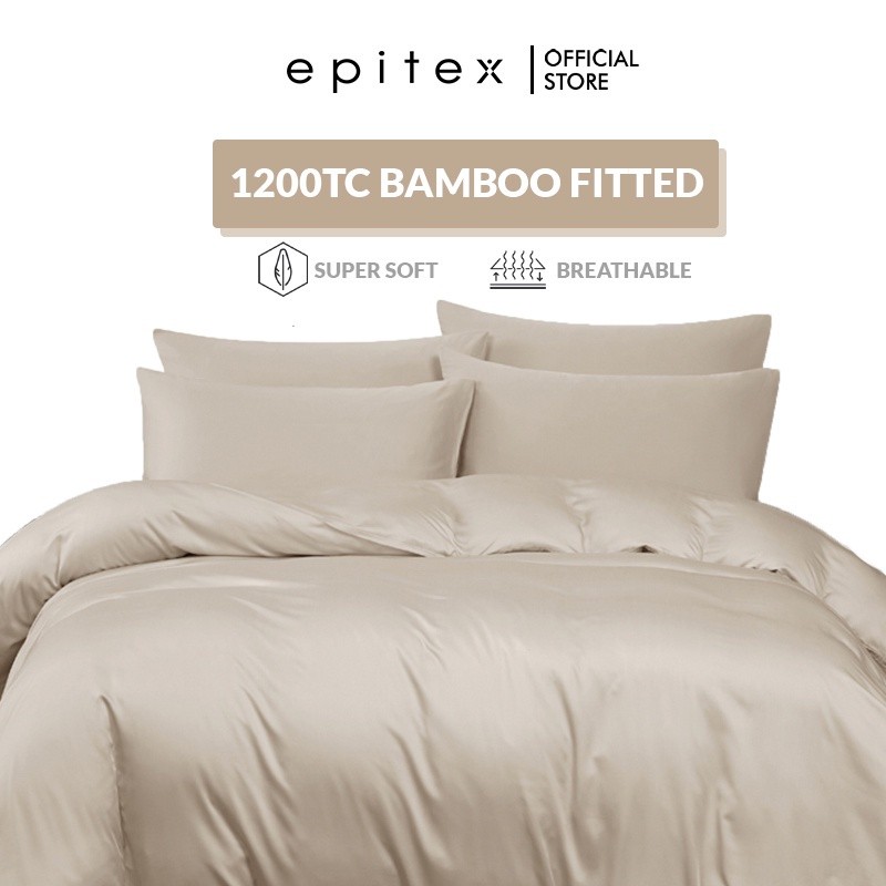 Epitex (w/o Quilt Cover) 1200TC Bamboo Bedsheet | Bamboo Fitted Sheet Set