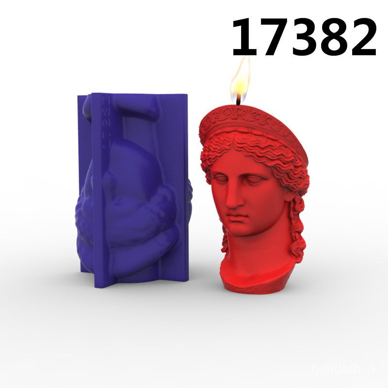 Get gifts/QHera Statue Candle Mould Greek Mythology Goddess Silicone Mold Roman Sculpture Artistic and Fancy Candle Mol