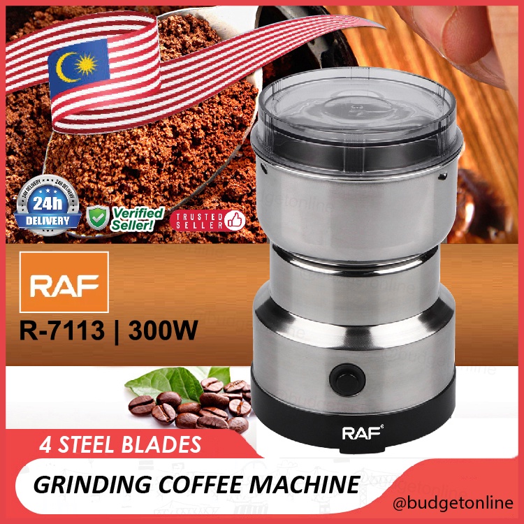 RAF Multifunctional Coffee Grinding Machine Spices Grains Grinder 4 Stainless Steel Blade / Penggiling Biji Kopi Bijiran