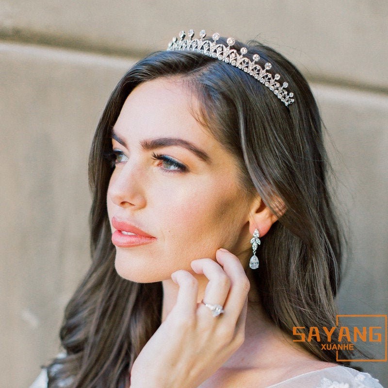 Durable Versatile YADORNOS Beautiful Bride Jewelry Alloy Rhinestone Headdress Reliable - Image 5