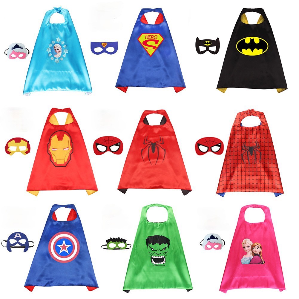Reliable Purpose Kids Superhero Capes Boys Spiderman Superman Cloak Girls Elsa Birthday Dress Up Masks Costumes Carto... - Image 2