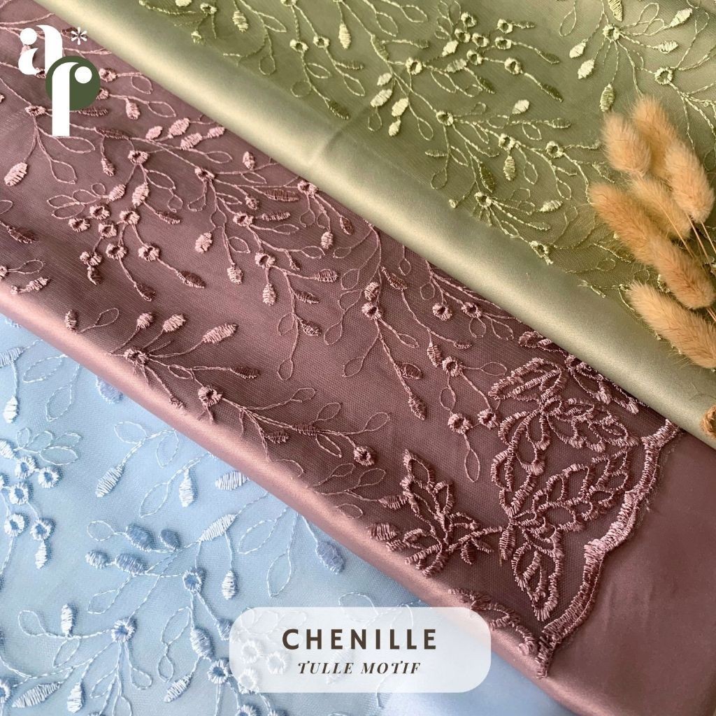 Multi Have 1⁄2 meter Premium Brocade Fabric/French Tile Material Kebaya Chenille Motif Durable - Image 2