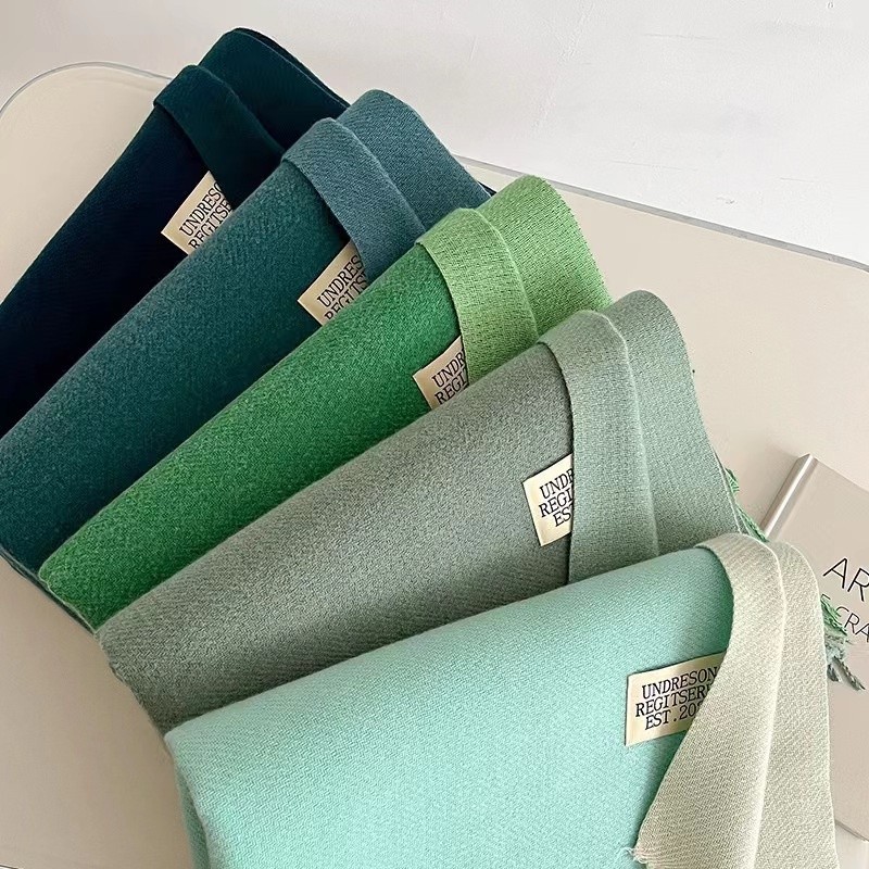Reliable Durable 2023 Autumn Winter Korean Version New Solid Color Imitation Cashmere Double Side Fringe Scarf Female... - Image 3