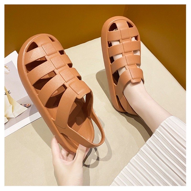 Fashion Casual Ready Stock Luft Studio Women Rome Style Strap Sandal Flats Kasut Bersarung Perempuan Size (36 41) - Image 4