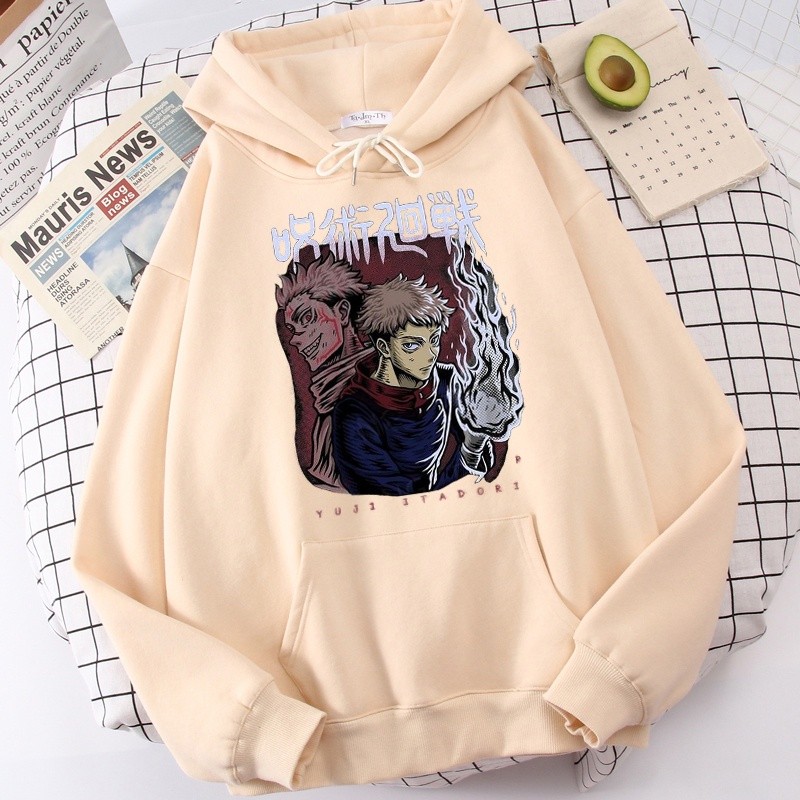 Have Multi Unisex Japanese Anime Jujutsu Kaisen Hoodies Men Yuji Itadori Cartoon Sweatshirts Kawaii Gojo Satoru Graph... - Image 3