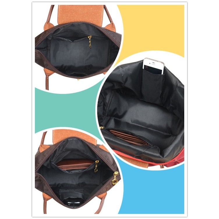 Trendy Outdoor Nylon Tote Bag New Large Capacity Shoulder Dumpling Ladies Shopping Folding Bags Waterproof Zipper Han... - Image 3