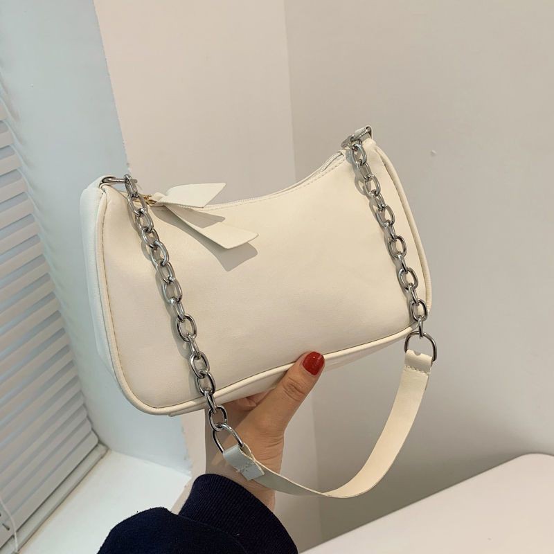 Travel Style French niche high-level sense of armpit baguette female 2021 new trendy wild ins chain shoulder bag Port... - Image 5