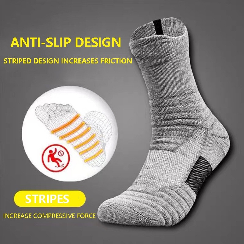 Purpose Reliable Men Professional Sports Socks Running Basketball Football Cycling Tennis Ski Anti-Slip Women's Thick... - Image 2