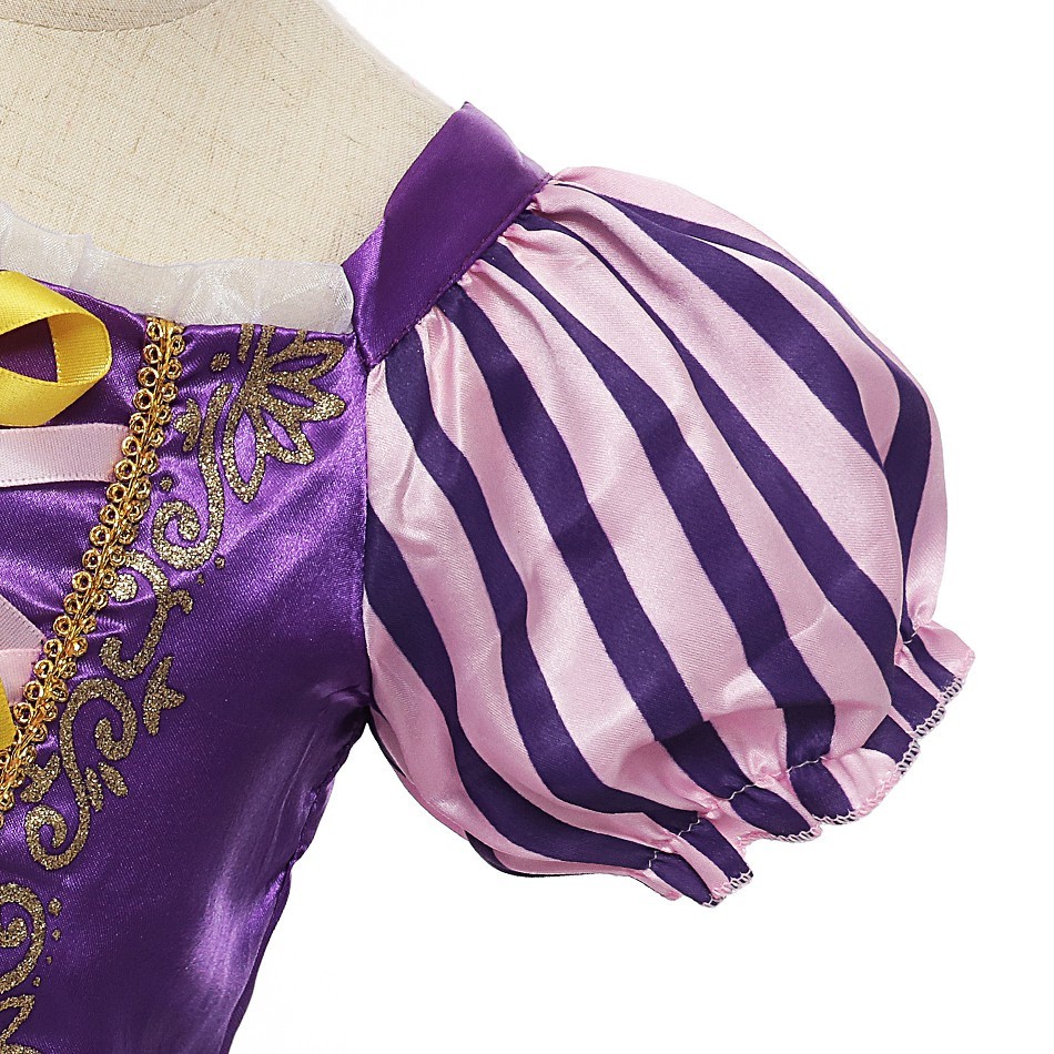Quality Must Girls Rapunzel Costume Tangled Princess Dress Cosplay Children Birthday Gift Party up - Image 3