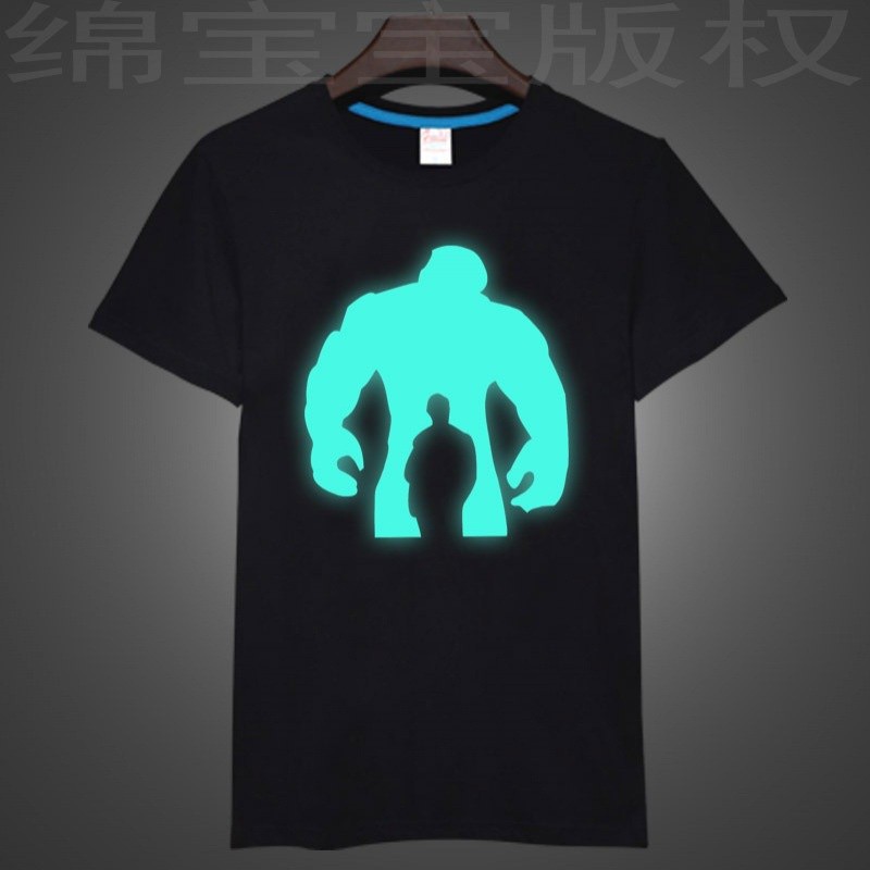 Essential Durable Iron Man Luminous T-Shirt Female Avengers 4 Superman Captain America Short-Sleeved Male Marvel Co-B... - Image 5